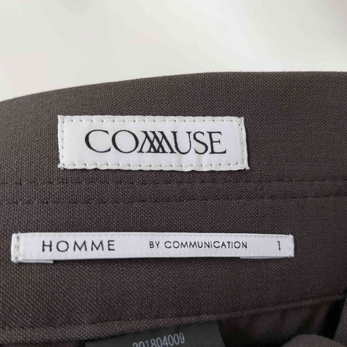 commuse ウール混 ストレートスラックス メンズ