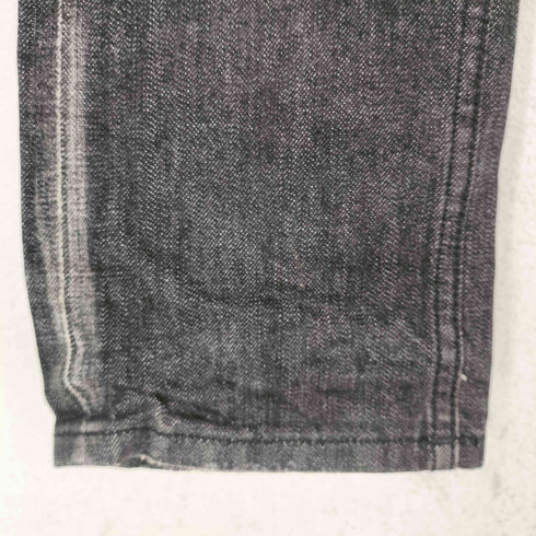 CULT OF INDIVIDUALITY ダメージブジップフライブラックデニムパンツ import メンズ W30 L33