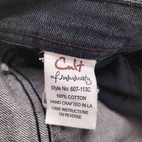 CULT OF INDIVIDUALITY ダメージブジップフライブラックデニムパンツ import メンズ W30 L33