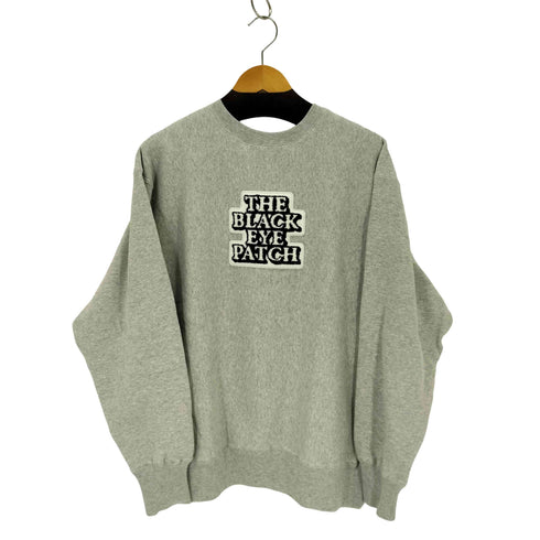 ザブラックアイパッチ THE BLACK EYE PATCH OG LABEL CREW SWEAT BLACK メンズ import:XL