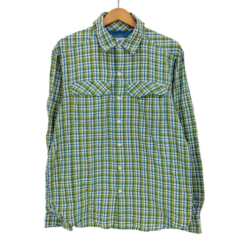 コロンビア Columbia OMNI-SHADE チェック ダブルポケット 長袖シャツ メンズ import:M
