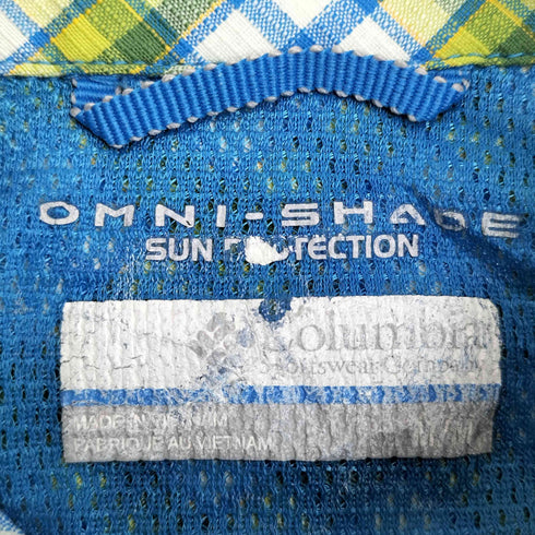 コロンビア Columbia OMNI-SHADE チェック ダブルポケット 長袖シャツ メンズ import:M
