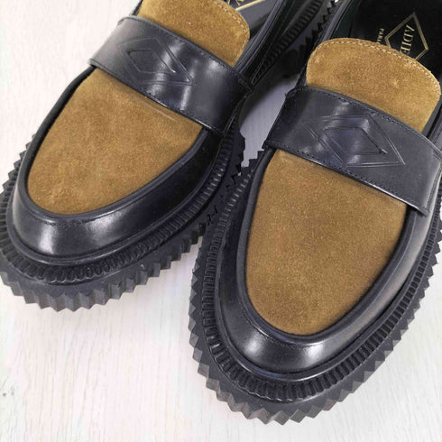 アデュー ADIEV TYPE 182 レザーローファー BLACK/PISTACHIO メンズ EUR:42
