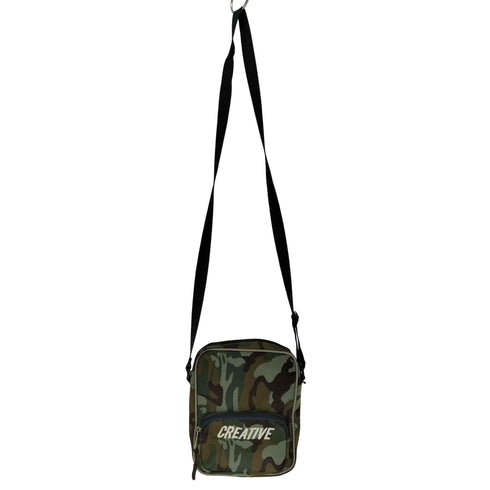 クリエイティブドラッグストア CREATIVE DRUG STORE 刺繍デザイン カモ柄ショルダーバッグ メンズ