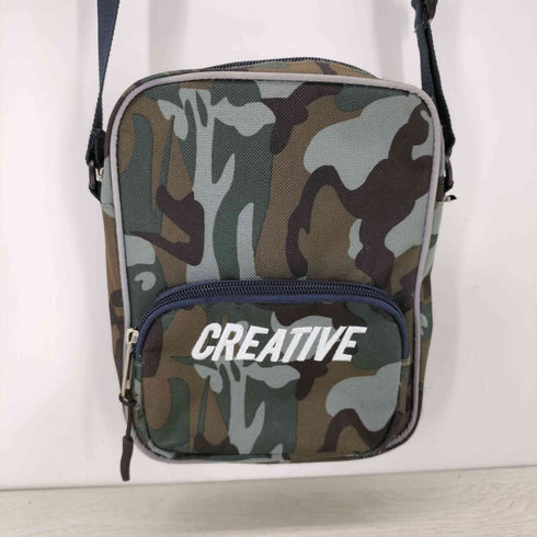 クリエイティブドラッグストア CREATIVE DRUG STORE 刺繍デザイン カモ柄ショルダーバッグ メンズ