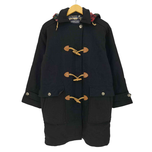 ランズエンド LANDS END 80s USA製 PURE WOOL 裏地チェック ダッフルコート レディース import:M