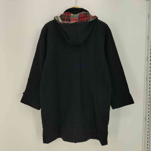 ランズエンド LANDS END 80s USA製 PURE WOOL 裏地チェック ダッフルコート レディース import:M