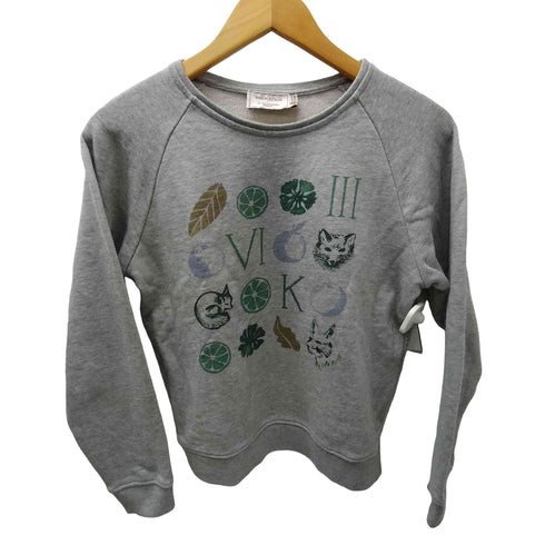 メゾンキツネ MAISON KITSUNE キツネ ラグラン スウェット レディース S