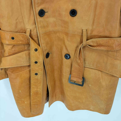 Licorice 山羊革 レザーダブルコート メンズ JPN:L