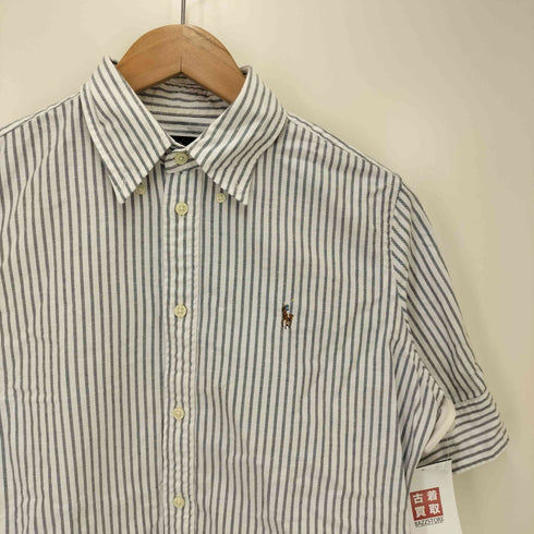 ラルフローレン RALPH LAUREN slim fit ポニー刺しゅう 半袖 ボタンダウンシャツ メンズ JPN:M