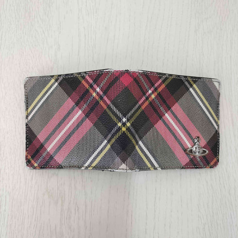 ヴィヴィアンウエストウッド Vivienne Westwood orb オーブ チェック柄 レザー 二つ折り財布 レディース