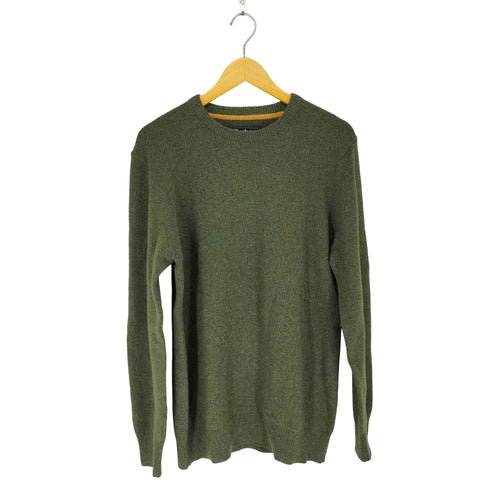 バブアー Barbour フロント刺繍 ネップ加工 クルーネックニット メンズ import:L