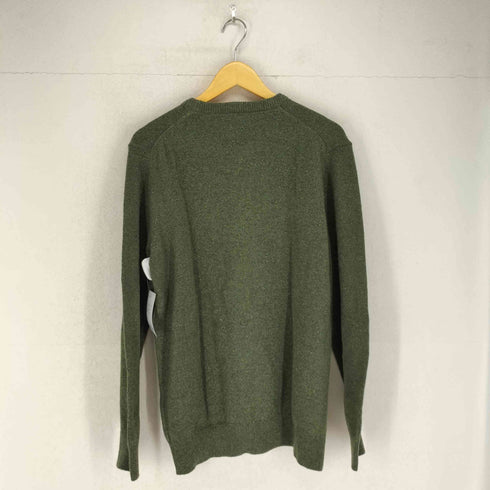 バブアー Barbour フロント刺繍 ネップ加工 クルーネックニット メンズ import:L