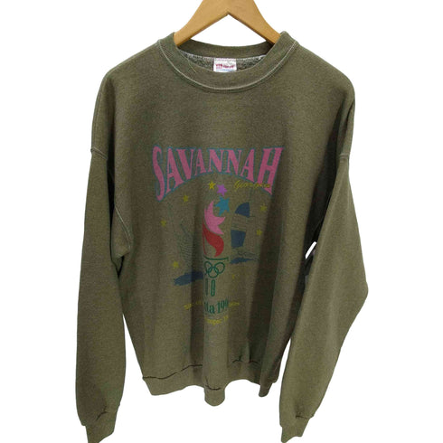 ヘインズ Hanes 90S USA製 SAVANNAH Atlanta 1996 両面 プリント スウェット トレーナー 霜降り メンズ import:XL