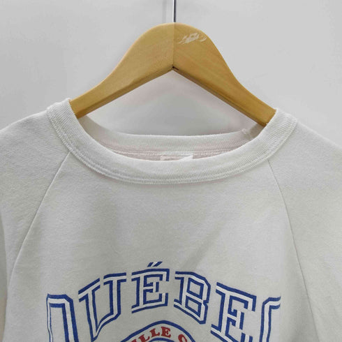 Quality Goods J.M.D Inc. 90S カナダ製 QUEBEC CANADA 3段 プリント カレッジ ラグラン スウェット トレーナー メンズ import:M
