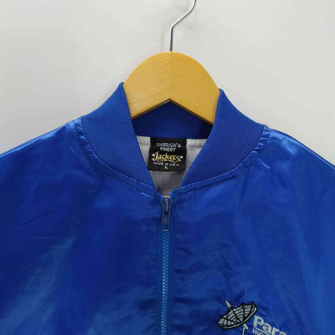 Jackets 90S USA製 企業ロゴ 両面 刺繍 ナイロン ブルゾン ジャケット メンズ import:L