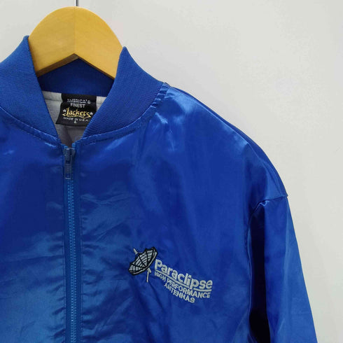 Jackets 90S USA製 企業ロゴ 両面 刺繍 ナイロン ブルゾン ジャケット メンズ import:L