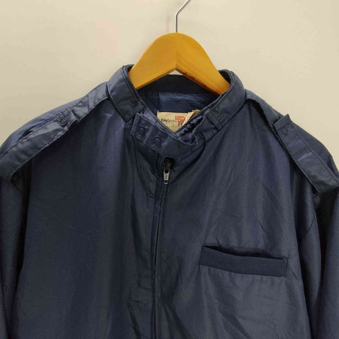 キングルイ King louie 90S USA製 PRO FIT 背面 刺繍 ナイロン ポリ コットン ブルゾン オフィサー ジャケット メンズ import:L