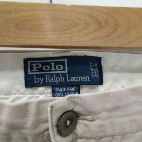 ポロバイラルフローレン Polo by RALPH LAUREN 90S PHILIP PANT CLASSIC POLO CHINO ノータック ワイド ポロ チノ トラウザー パンツ メンズ 35/32
