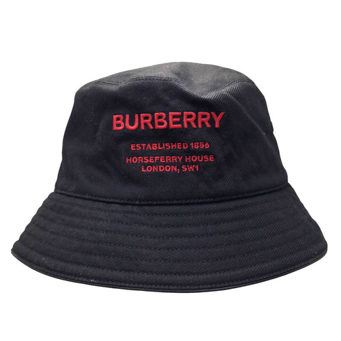 バーバリーロンドン BURBERRY LONDON ENGLAND ホースフェリーモチーフ ロゴバケットハット メンズ XL
