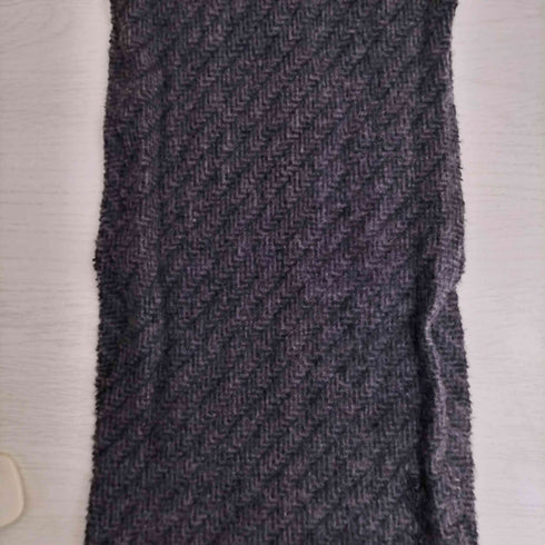 イヴサンローラン Yves Saint Laurent 90s イタリア製 OLD 総柄 ロゴ刺繍 ウール フリンジマフラー メンズ