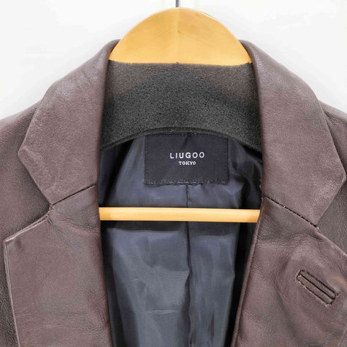 リューグーレザーズ Liugoo Leathers シープレザーテーラードジャケット メンズ JPN:L