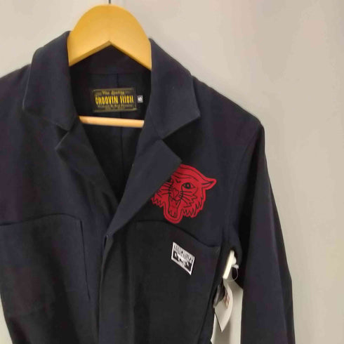 THE GROOVIN HIGH グルーヴィンハイ 1950s Style shop coat ショップコート ウール コットン 虎 トラ ワッペン 刺繍 カスタム ロング HBT ジャケット メンズ JPN:S