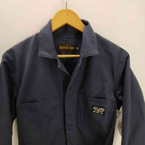 THE GROOVIN HIGH グルーヴィンハイ 1950s Style shop coat ショップコート ワーク ロング ヘリンボーンツイル HBT ジャケット メンズ JPN:M