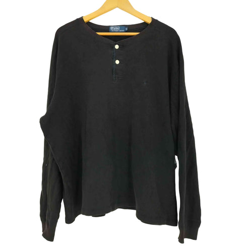 ポロバイラルフローレン Polo by RALPH LAUREN 90s 同色 ポニー刺繍 ヘンリーネック Tシャツ ボックスシルエット メンズ import:XL