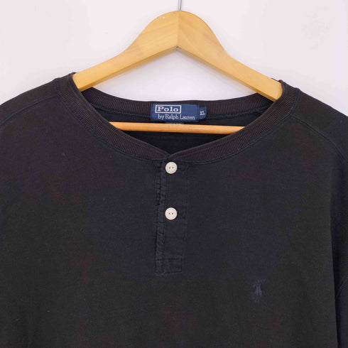 ポロバイラルフローレン Polo by RALPH LAUREN 90s 同色 ポニー刺繍 ヘンリーネック Tシャツ ボックスシルエット メンズ import:XL