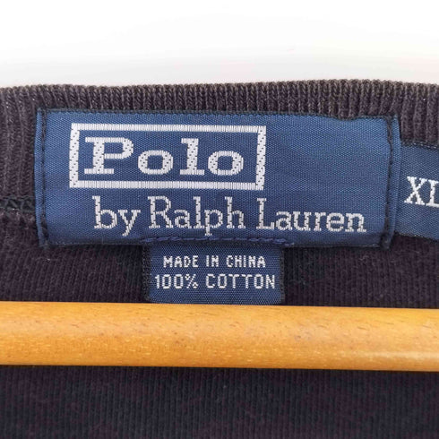 ポロバイラルフローレン Polo by RALPH LAUREN 90s 同色 ポニー刺繍 ヘンリーネック Tシャツ ボックスシルエット メンズ import:XL