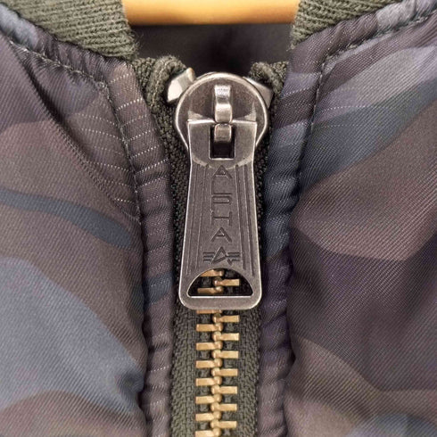アルファインダストリーズ ALPHA INDUSTRIES リバーシブル カモ柄 ma-1 フライトジャケット メンズ JPN:M