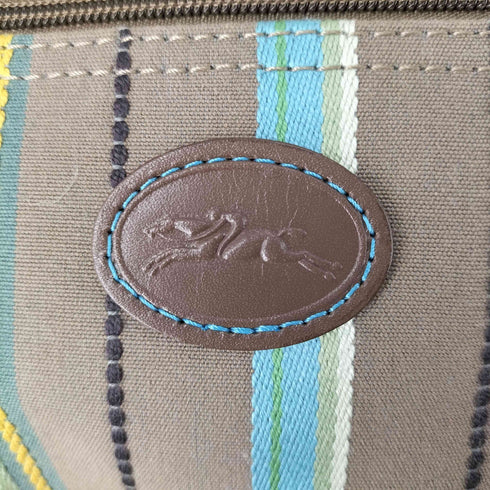 ロンシャン LONGCHAMP マルチストライプ柄ミニハンドバッグ レディース