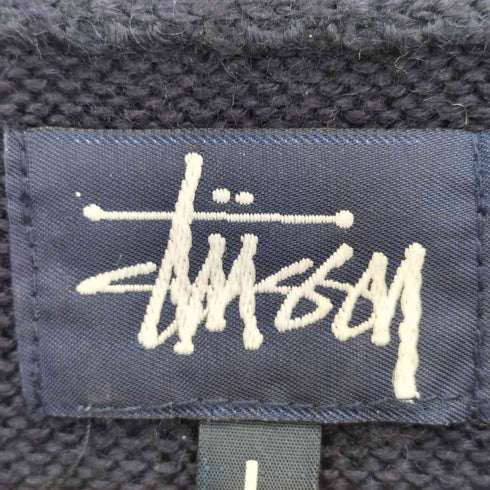 ステューシー Stussy 90s 紺タグ アニマル柄 ラグランスリーブ セーター メンズ import:L