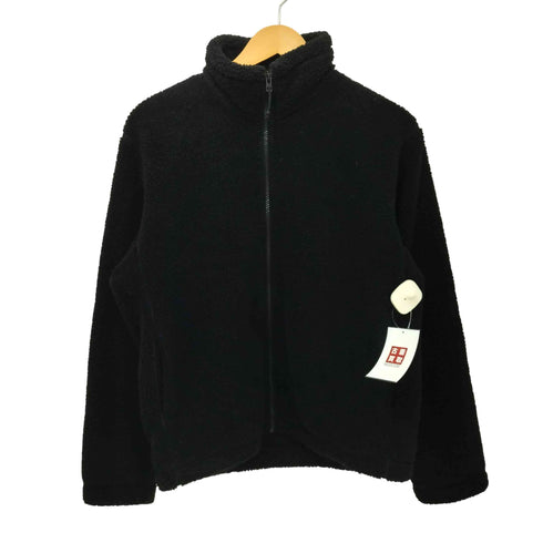 ユニクロ UNIQLO 24AW ボアフリースジャケット Sサイズ ブラック メンズ JPN:S