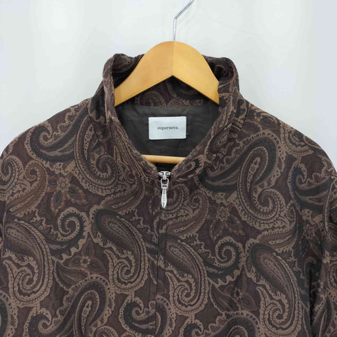 スーパーノヴァ supernova. ダブルジップ ペイズリー柄 スタンドカラー ジャケット メンズ JPN:M