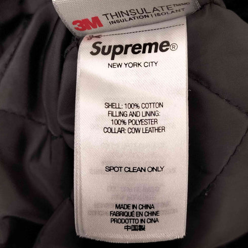 シュプリーム Supreme 24AW Leather Collar Utility Jacket レザーカラー ユーティリティ ジップアップ ジャケット メンズ import:M
