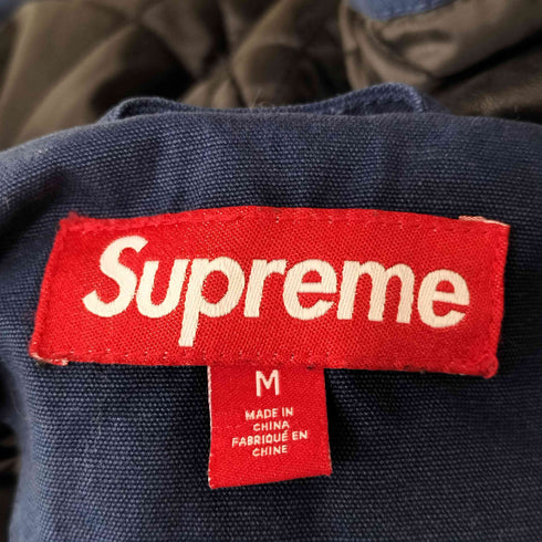 シュプリーム Supreme 24AW Leather Collar Utility Jacket レザーカラー ユーティリティ ジップアップ ジャケット メンズ import:M