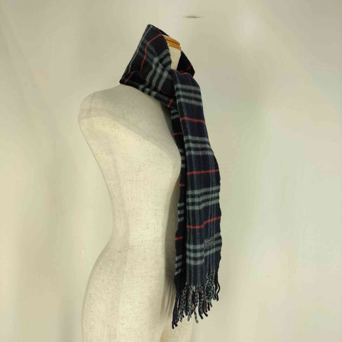 バーバリーズ BURBERRYS ノバチェック フリンジ ウール マフラー レディース