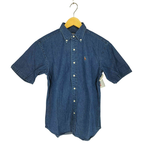 ポロラルフローレン POLO RALPH LAUREN ポニー刺繍 S/S デニムボタンダウンシャツ レディース 160