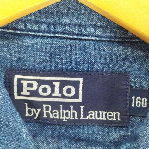 ポロラルフローレン POLO RALPH LAUREN ポニー刺繍 S/S デニムボタンダウンシャツ レディース 160