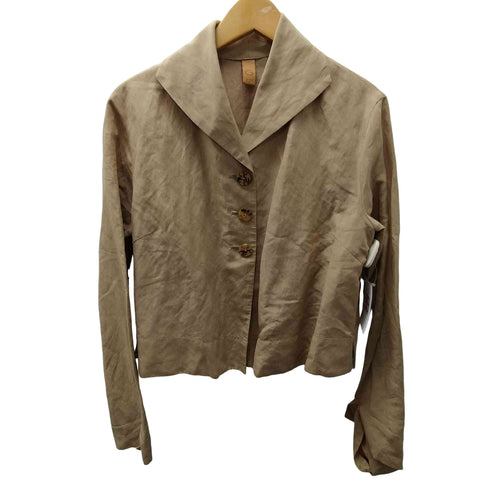ジーリ gigli ROMEO GIGLI リネン混 デザインシャツジャケット レディース M