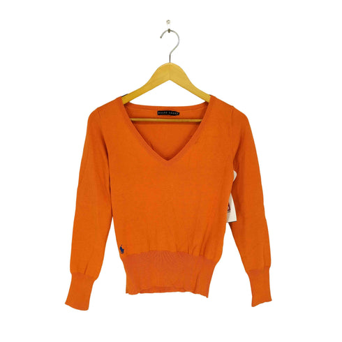 ラルフローレン RALPH LAUREN ポニー刺繍Vネックニット レディース M