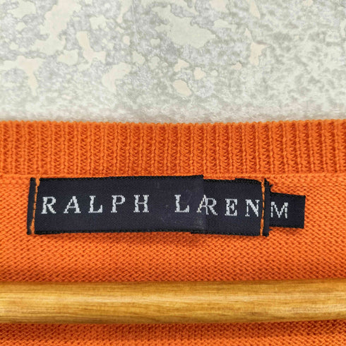 ラルフローレン RALPH LAUREN ポニー刺繍Vネックニット レディース M
