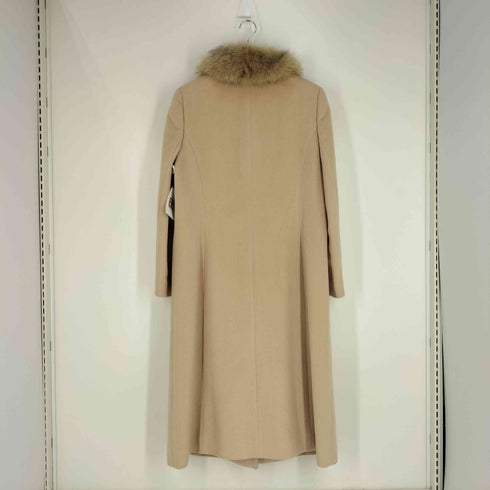 ANIS アンゴラ混ウール フォックスファー ベルテッド ステンカラーコート レディース JPN:L