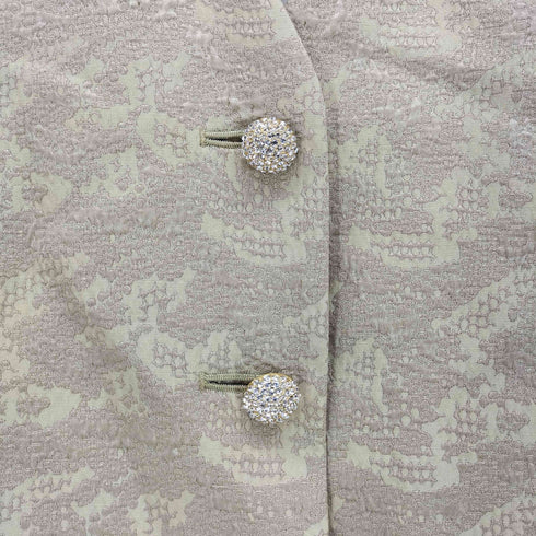 ジバンシィ GIVENCHY HI FORMAL ウール ノーカラー 金ボタン ジャケット レディース 16