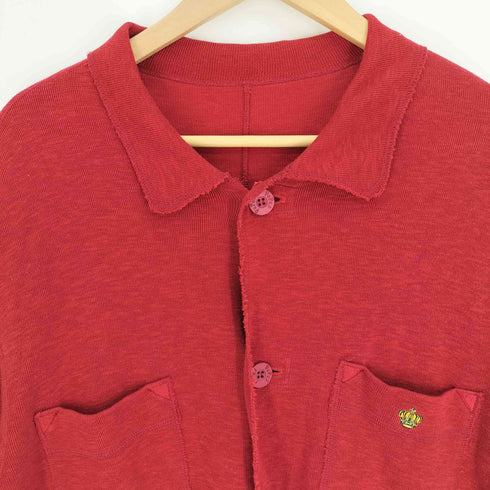 パパス papas 4ポケット 胸元王冠刺繍 ニット カーディガン レディース import:M