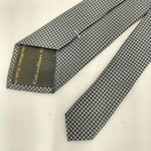 カルバンクライン CALVIN KLEIN ダイヤ総柄 シルクネクタイ メンズ