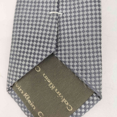 カルバンクライン CALVIN KLEIN ダイヤ総柄 シルクネクタイ メンズ