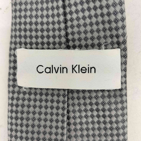 カルバンクライン CALVIN KLEIN ダイヤ総柄 シルクネクタイ メンズ